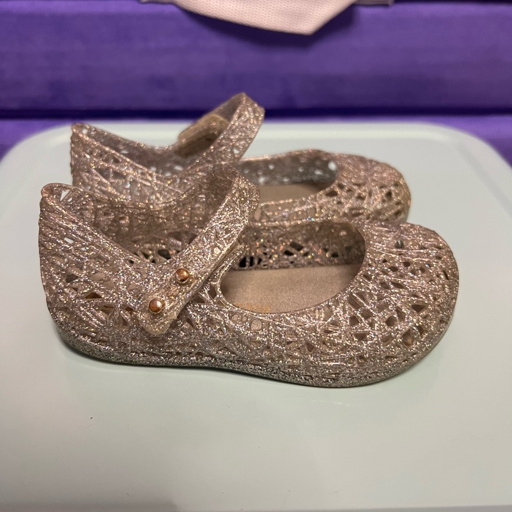 Mini Melissa Campana Papel Shoes Size 7